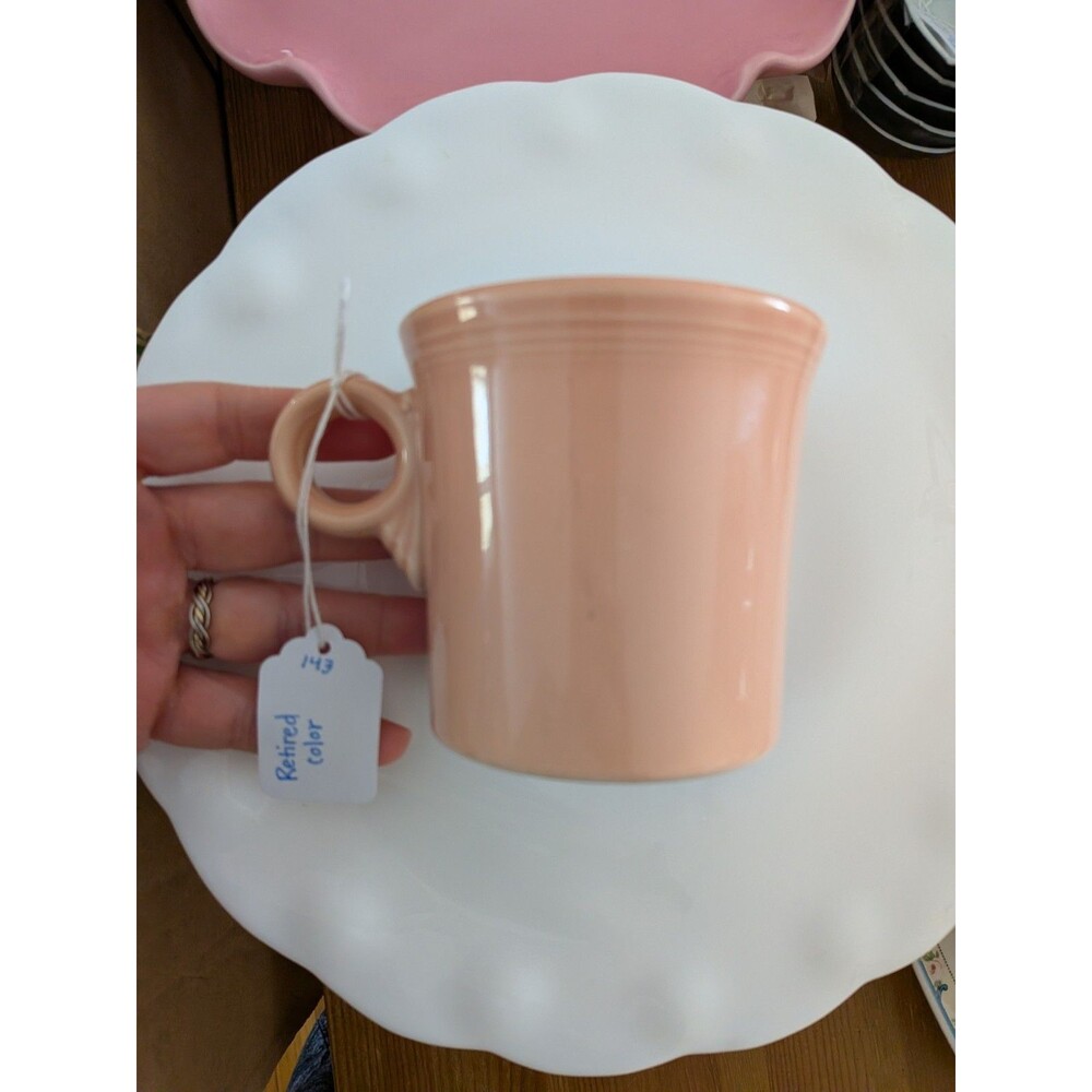 Fiestaware Mug Rose O Ring Handle HLC Made in USA loop